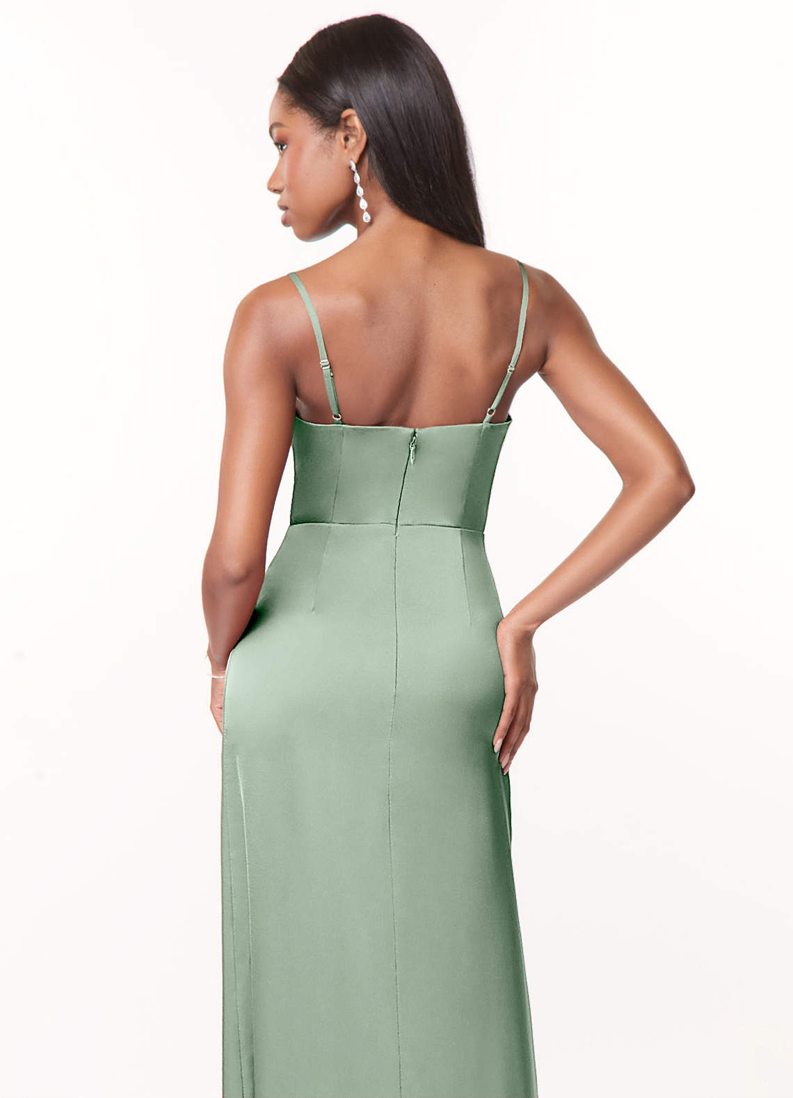 Maci Robe En Satin Extensible-AZ6733001-Letzte Chance