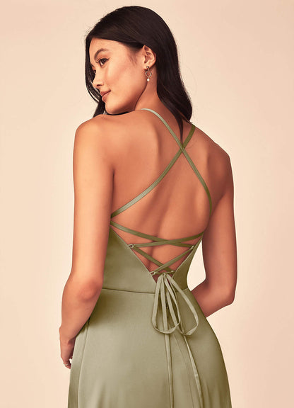 Mei Stretch-Satinkleid-AZ20649436-Endgültiger Verkauf