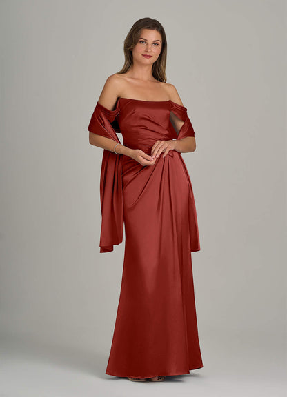 Matching Color Ireland Metallic Satin Shawl-AZ10052370-Letzte Chance