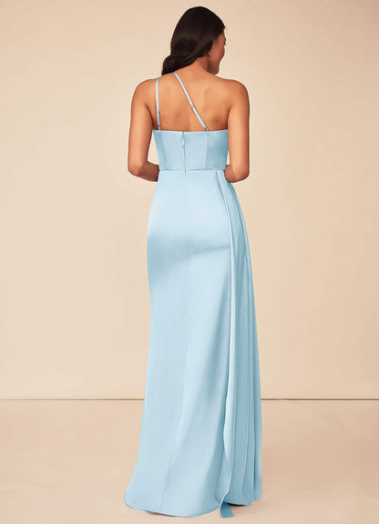 Maron Stretch Satin Dress-AZ98615643-Letzte Chance