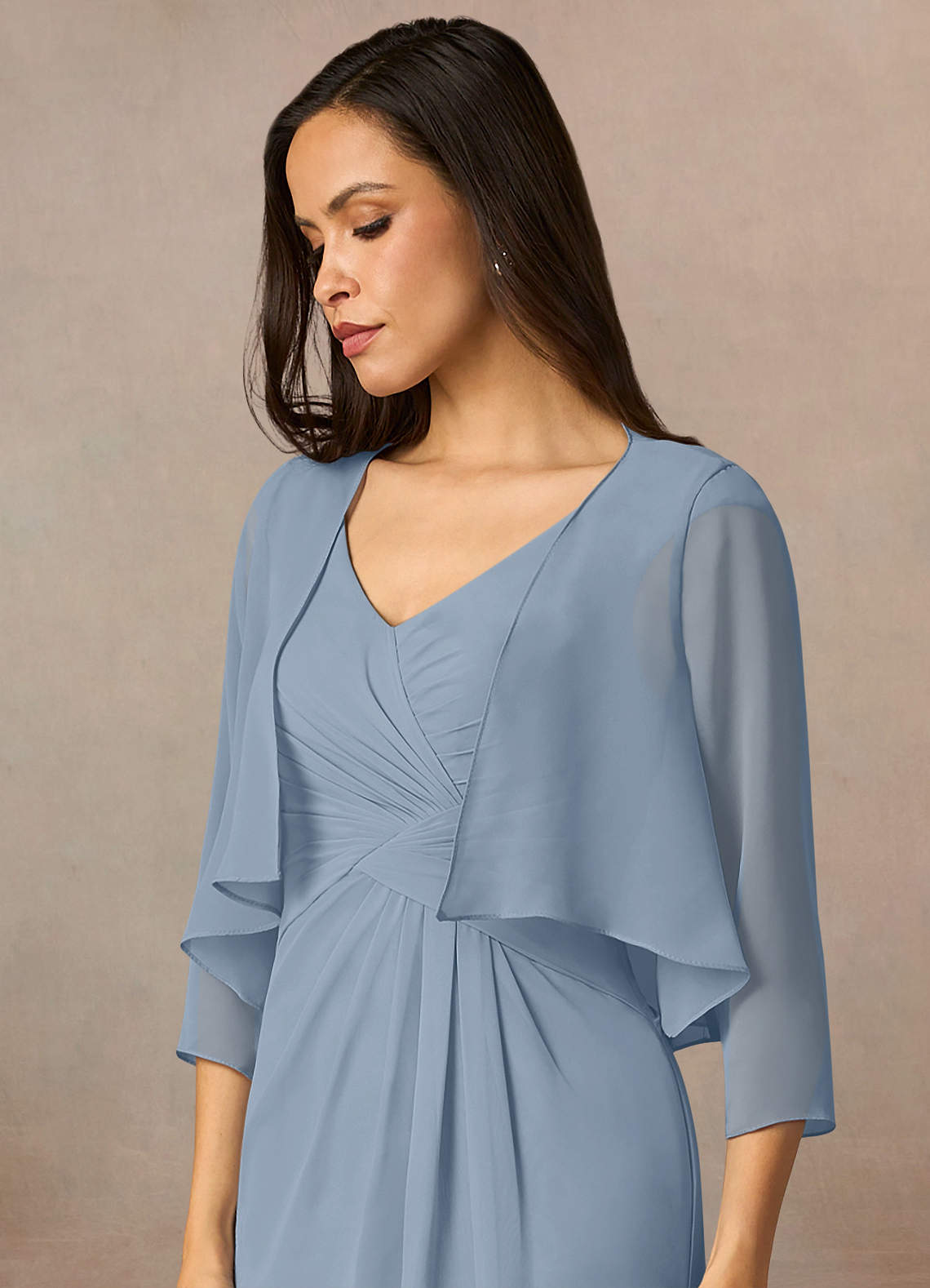 Matching Color Fisher Chiffon Wrap-AZ55175796-Letzte Chance