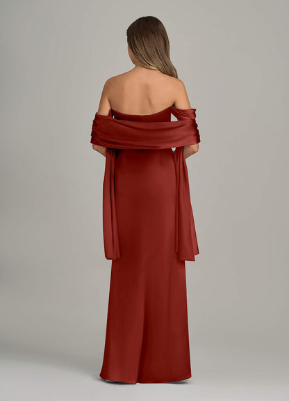 Matching Color Ireland Metallic Satin Shawl-AZ10052370-Letzte Chance