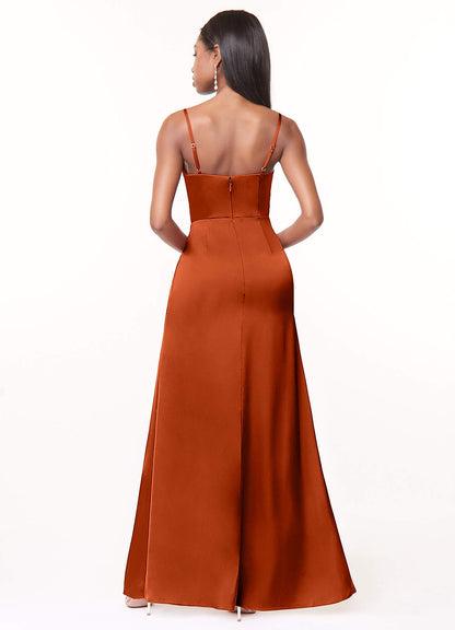 Maci stretch satijnen jurk-AZ42046032-Endgültiger Verkauf
