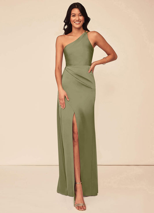 Maron Stretch Satin Dress-AZ6642972-Endgültiger Verkauf